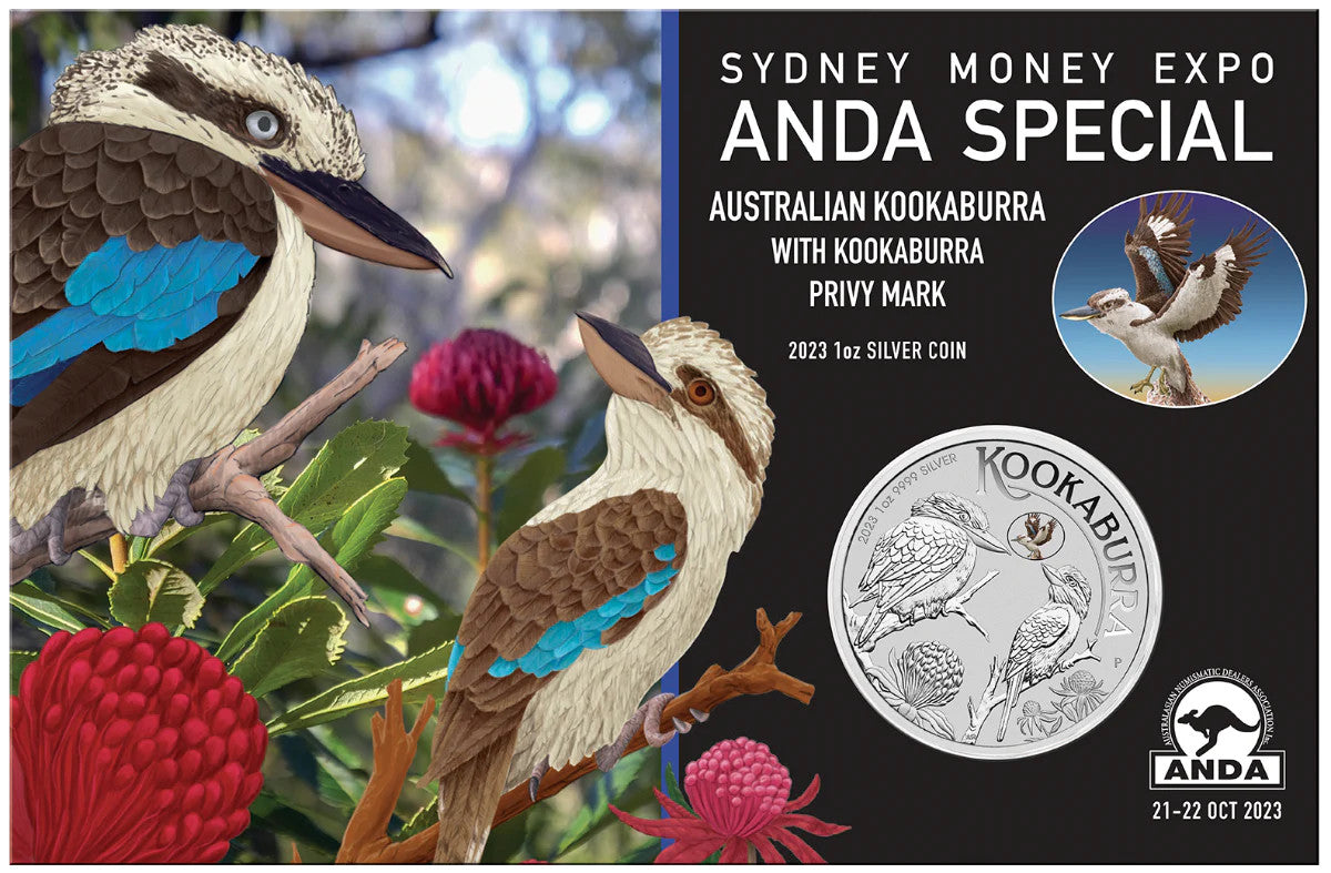 2023 $1 KOOKABURRA - ANDA SYDNEY MONEY EXPO 1OZ SILVER COIN