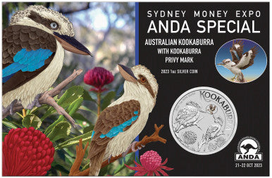 2023 $1 KOOKABURRA - ANDA SYDNEY MONEY EXPO 1OZ SILVER COIN